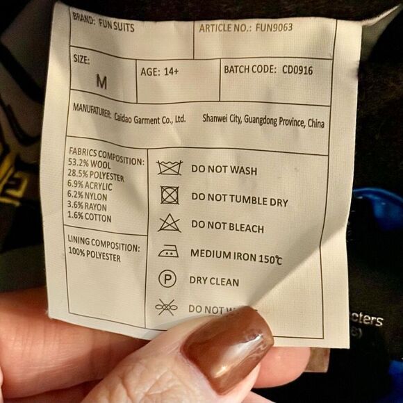 Fun Suits Justice League Wool Blend DC Comics Suit Sports Coat Men's Medium - Picture 7 of 11